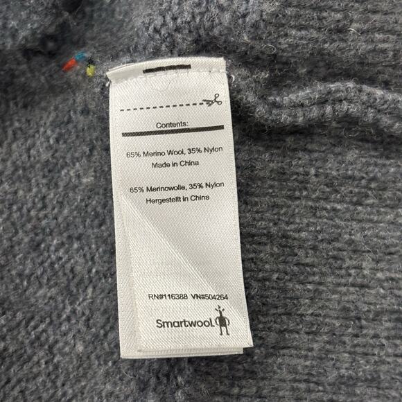 Smartwool Size S / M Crestone Gray Merino Wool Chunky Poncho Cowlneck Sweater - Picture 5 of 7